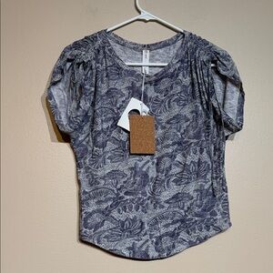 Daily practice Chic Gray Floral Women's Blouse